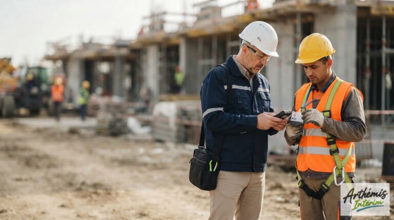 Contrôles santé sécurité ouvriers roumains sur chantier